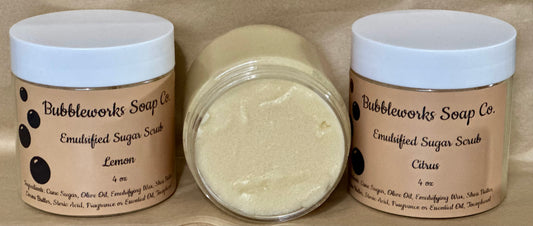 Emulsified salt Scrub