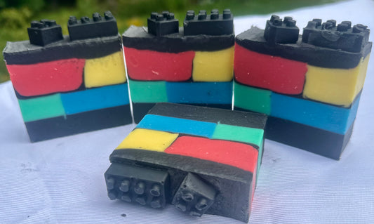 Lavender Lego Charcoal Soap